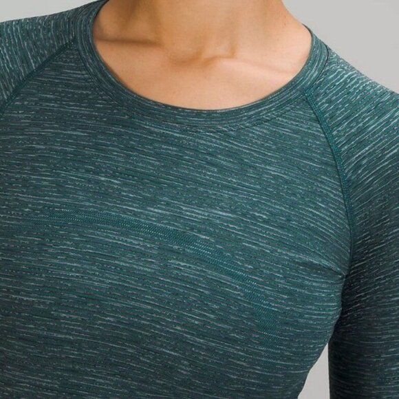 EUC Lululemon Swiftly Tech 2.0 LS Top, Wee Are From Space Green Jasper, Size 8 - Picture 2 of 10